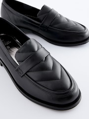 Black Forever Comfort® Leather Quilted Loafers - Image 8 of 8