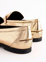 Gold Forever Comfort® Leather Knot Hardware Loafers - Image 4 of 5