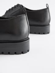 črna - Usnjeni čevlji z vezalkami in zakovicami Forever Comfort® - Slika 4 iz 5