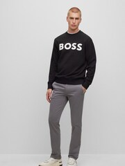 BOSS Black Large Logo French Terry Crew 100% Cotton Neck Sweatshirt - Image 3 of 5