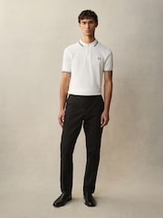 Белый/Красный/Темно-синий  - Рубашка поло с контрастной отделкой Fred Perry - Image 2 of 4