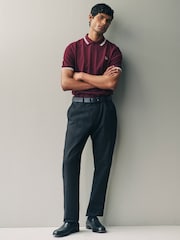 Бордово-красный/светло-бежевый - Рубашка поло с контрастной отделкой Fred Perry - Image 2 of 6
