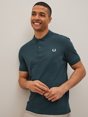 Грязный серо-синий - Однотонная рубашка поло Fred Perry - Изображение 1 из 5