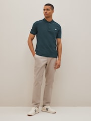 Грязный серо-синий - Однотонная рубашка поло Fred Perry - Изображение 2 из 5