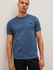Синий - Fred Perry Cotton T-Shirt - Image 1 of 7