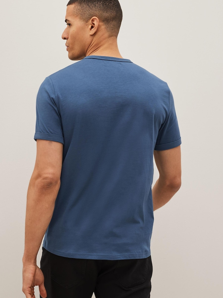 Синий - Fred Perry Cotton T-Shirt - Image 2 of 7