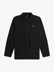 Fred Perry Black Utility Shacket Overshirt - Image 7 of 8