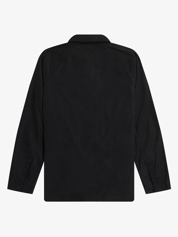 Fred Perry Black Utility Shacket Overshirt - Image 8 of 8