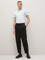 Fred Perry Green Waffle Cord Tapered Fit Trousers - Image 3 of 5
