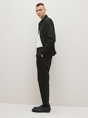 Fred Perry Green Waffle Cord Tapered Fit Trousers - Image 4 of 5