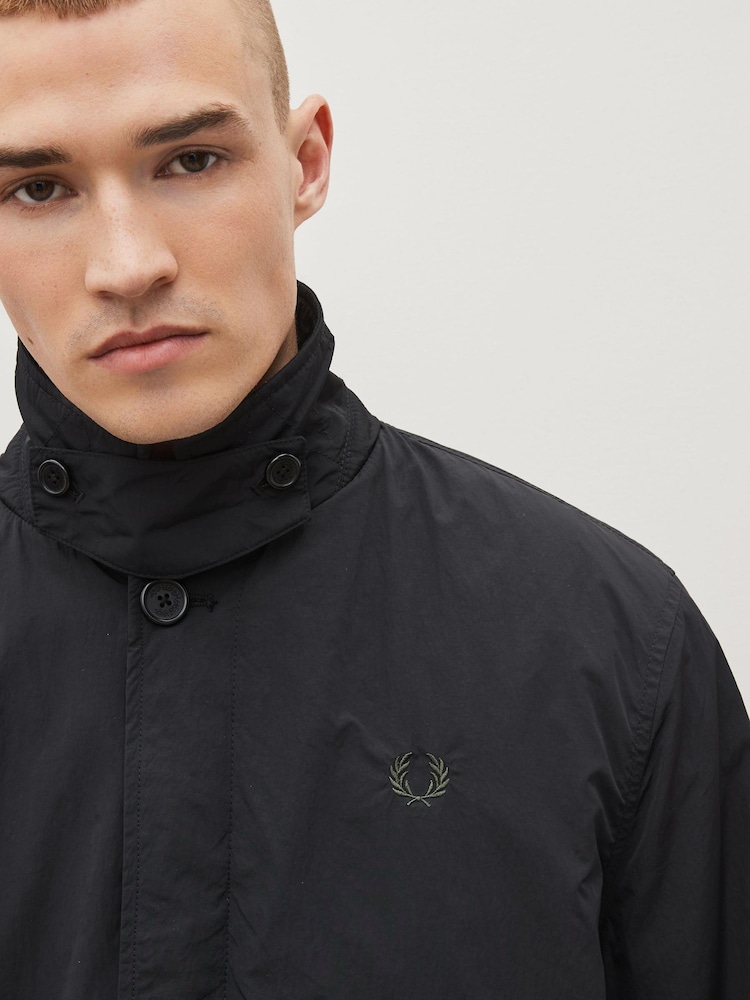 Fred Perry Nylon Mac Black Jacket - Image 4 of 6