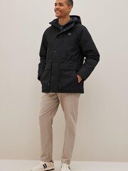 Fred Perry Padded Hooded Black Jacket - Image 2 of 6