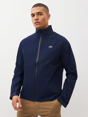 Lacoste Navy Golf Zip-Close Waterproof Windbreaker - Image 1 of 4