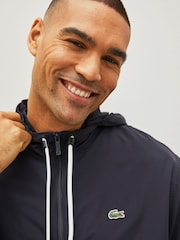 Lacoste Navy Water-Resistant Sports Jacket with Removeble Hood - Image 3 of 5