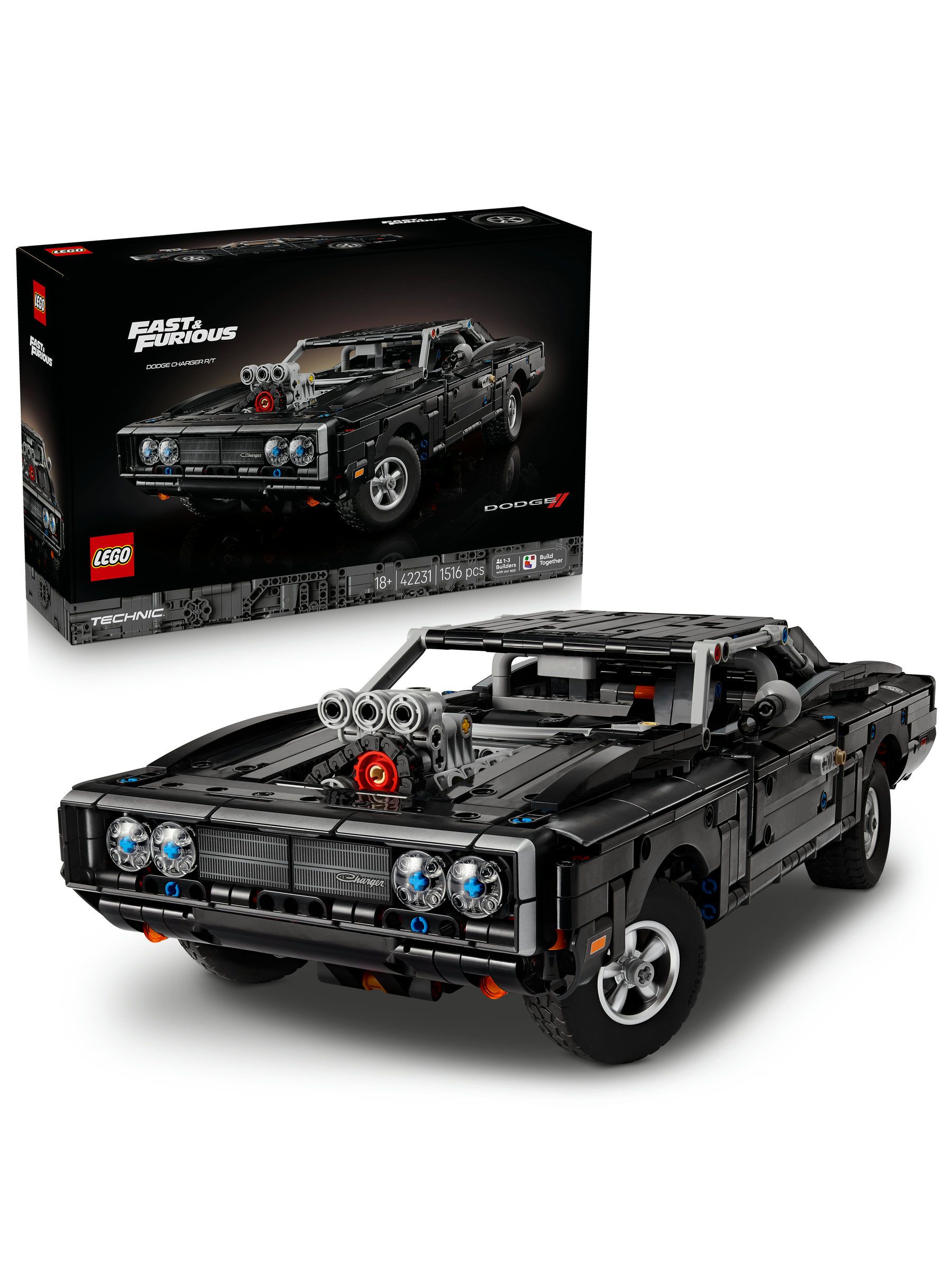 LEGO Technic 42231 Fast and Furious Dodge Charger R/T Car Age 18+ 1516pcs - Image 13