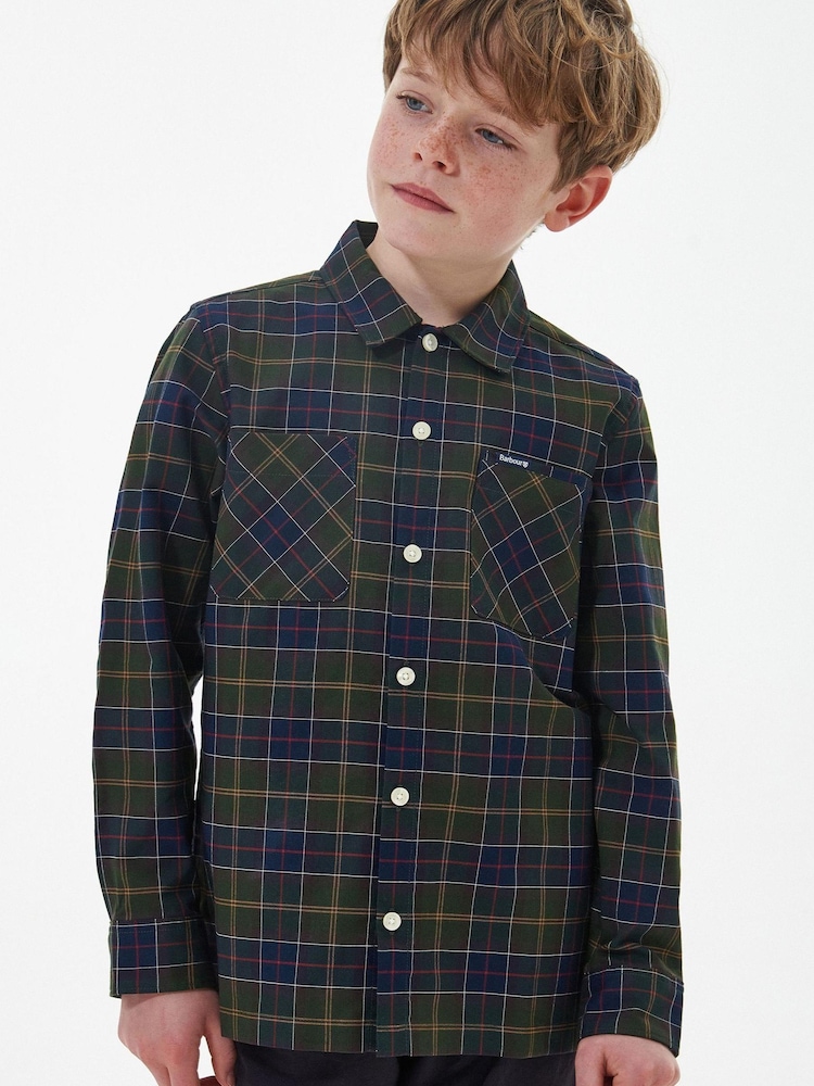 Barbour® Brown Classic Tartan Boys Shirt - Image 1 of 7