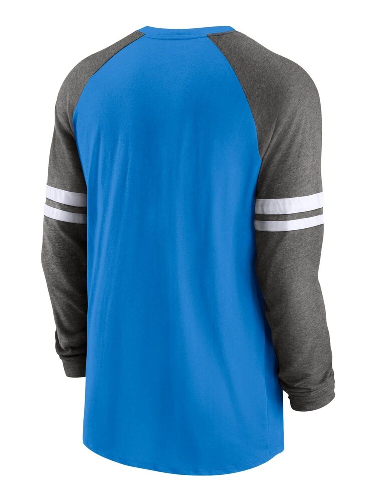 Nike Blue NFL Fanatics Los Angeles Chargers Dri-FIT Cotton Long Sleeve Raglan T-Shirt - Image 2 of 3 Nike Blue NFL Fanatics Los Angeles Chargers Dri-FIT Cotton Long Sleeve Raglan T-Shirt - Image 2 of 3