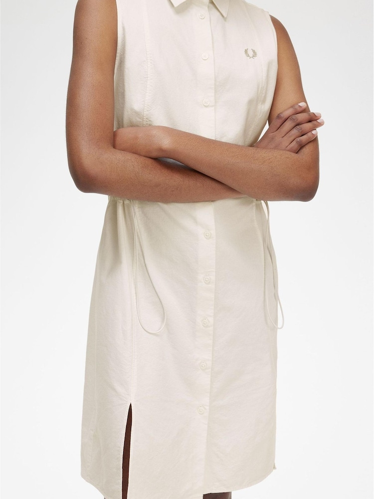 Fred Perry Sleeveless Shirt White Dress - Image 11 of 11