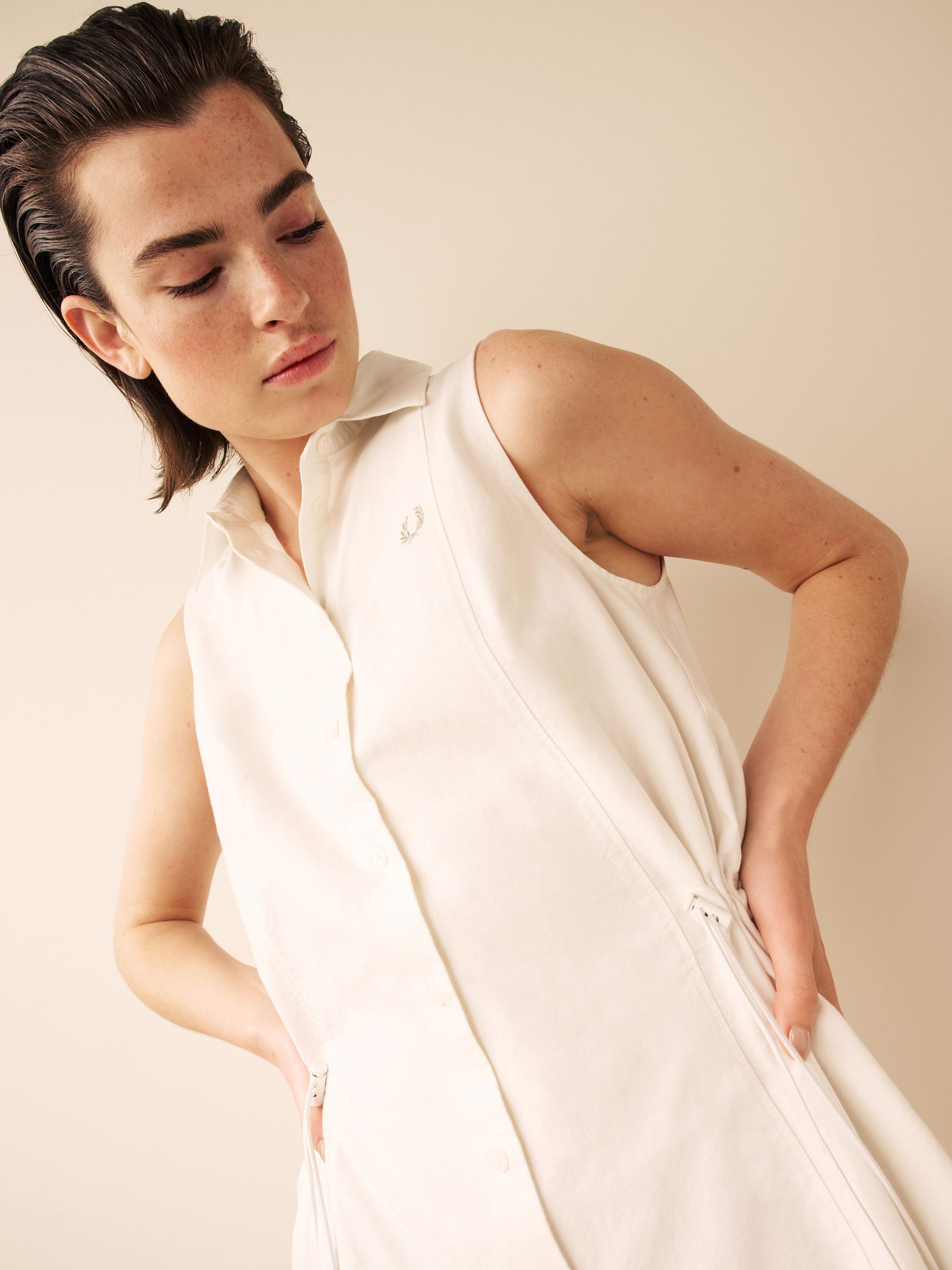 ◆FRED PERRY◆ Womens Sleeveless Shirt Dress Carrington Road Fred Perry - Sleeveless Shirt Dress (Carrington Brick) | HHV