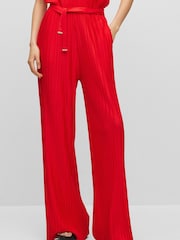 BOSS Red Edacria Pleated Jersey V-Neck Jumpsuit - Image 4 of 5