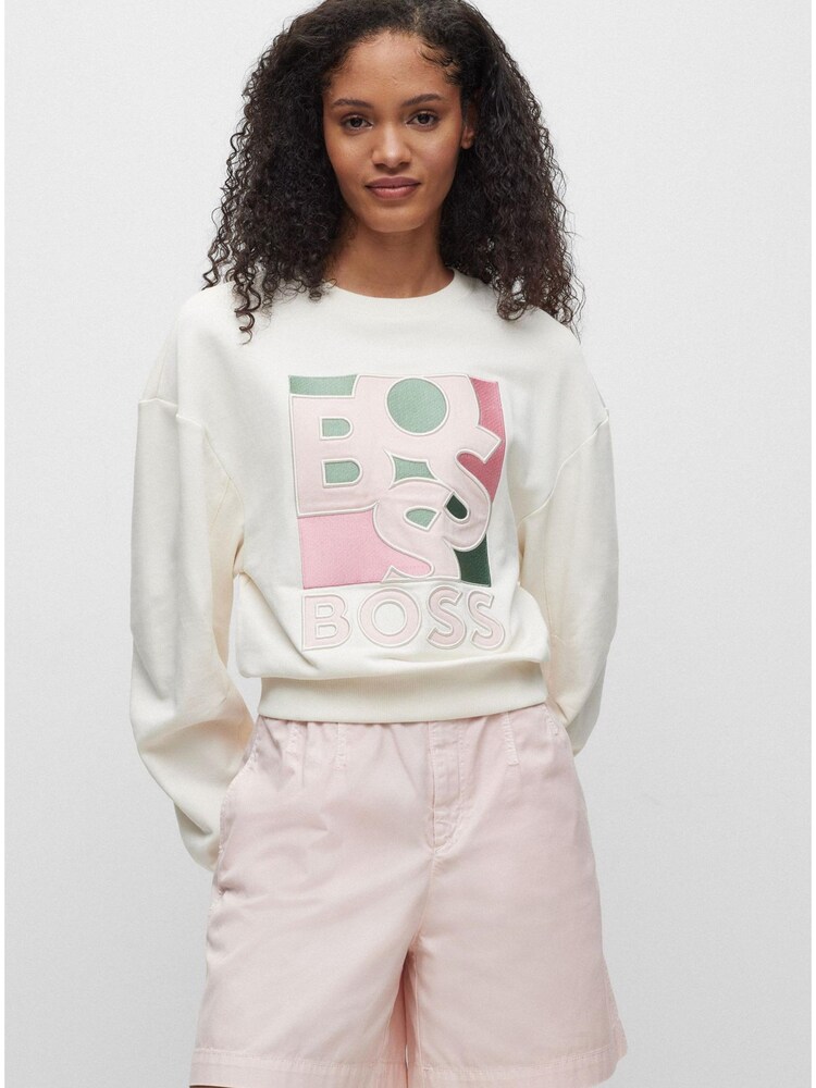 BOSS White Esinia Boxed Sweatshirt - Image 1 of 1
