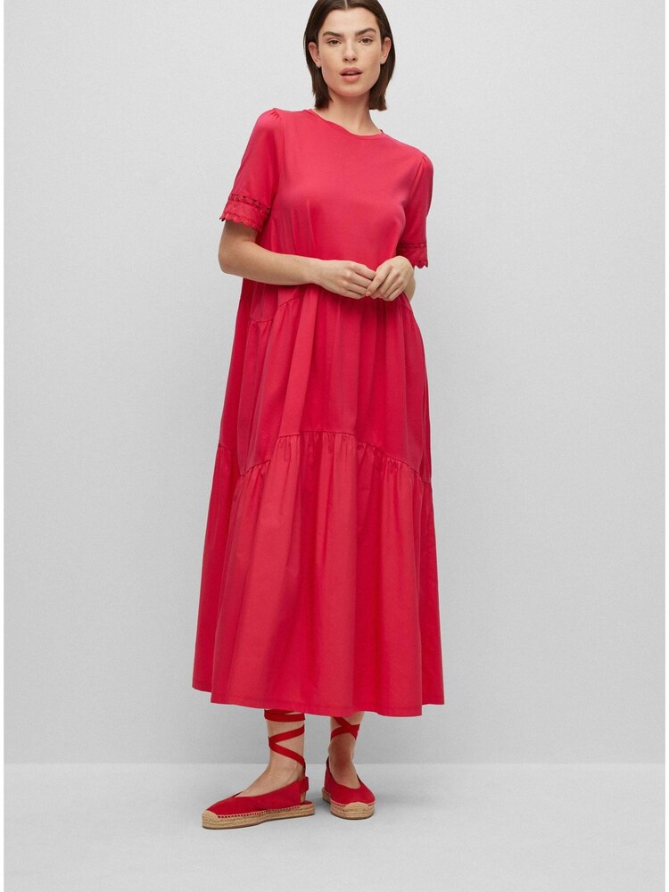 BOSS Pink Enesi Relaxed Fit Jersey T-Shirt Dress - Image 1 of 1