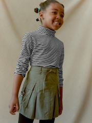 Black/White Stripe High Neck Top (3-16yrs) - Image 1 of 5