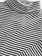 Black/White Stripe High Neck Top (3-16yrs) - Image 5 of 5