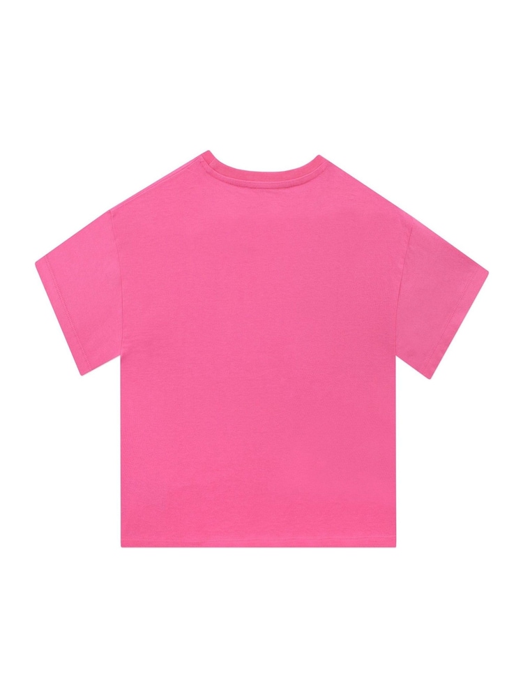 Character Pink Barbie Logo 100% Cotton T-Shirt - Image 2 of 5