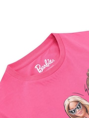 Character Pink Barbie Logo 100% Cotton T-Shirt - Image 3 of 5