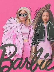 Character Pink Barbie Logo 100% Cotton T-Shirt - Image 5 of 5