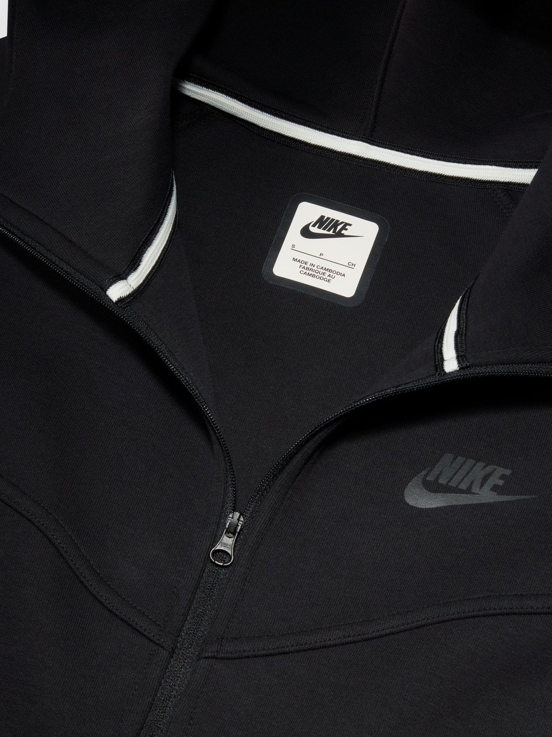Black nike tech fleece windrunner hot sale