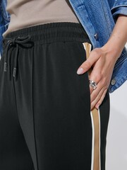 Black / Camel Side Stripe Taper Trousers - Image 5 of 7