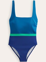 Boden Blue Square Neck Swimsuit - Image 5 of 6