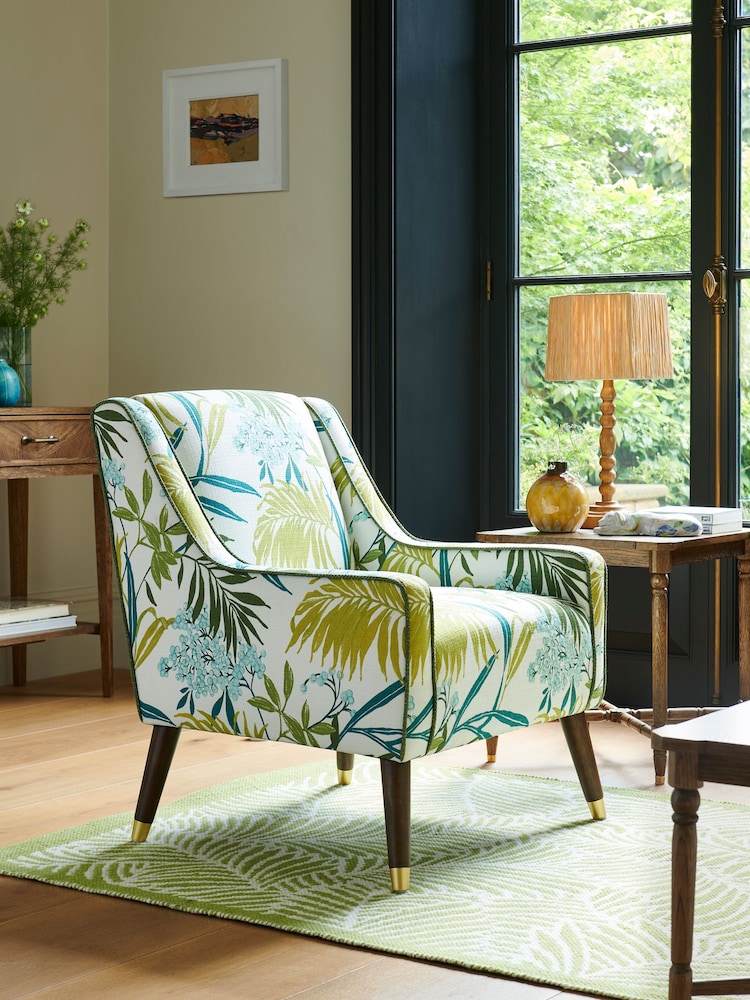 Nina Campbell Nassua Blue Rosebury Accent Chair - Image 1 of 7