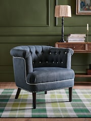 Nina Campbell Clabon Indigo Milbourne Accent Chair - Image 1 of 7
