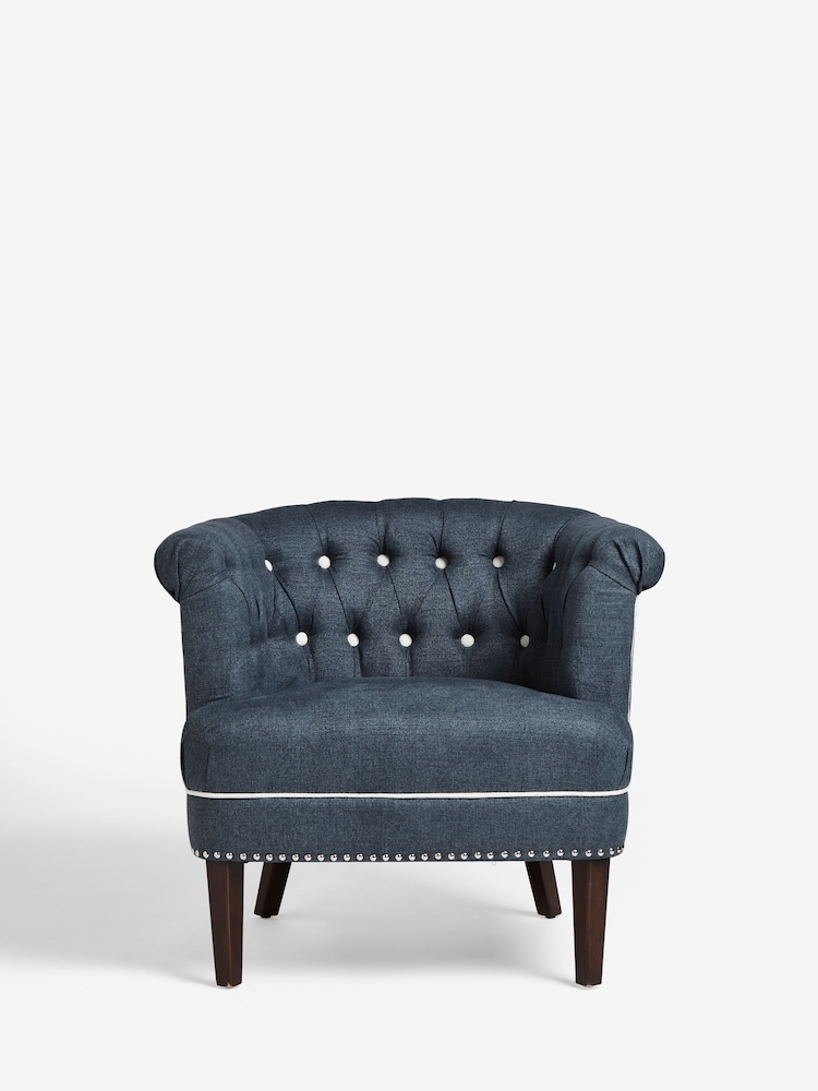 Nina Campbell Clabon Indigo Milbourne Accent Chair - Image 2 of 7