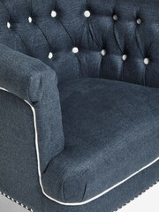 Nina Campbell Clabon Indigo Milbourne Accent Chair - Image 6 of 7