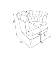 Nina Campbell Clabon Coral Milbourne Accent Chair - Image 7 of 7