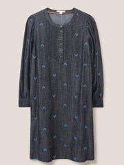 White Stuff Grey Sofia Emb Shift Dress - Image 5 of 6