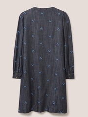 White Stuff Grey Sofia Emb Shift Dress - Image 6 of 6