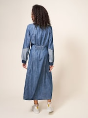 White Stuff Blue Jasmine Denim Midi Dress - Image 3 of 6