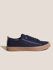 modra - White Stuff platnene trenirke s čipkami Plimsoll - Slika 1 iz 3