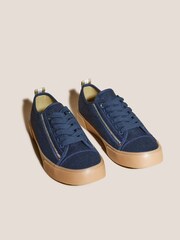 modra - White Stuff platnene trenirke s čipkami Plimsoll - Slika 2 iz 3