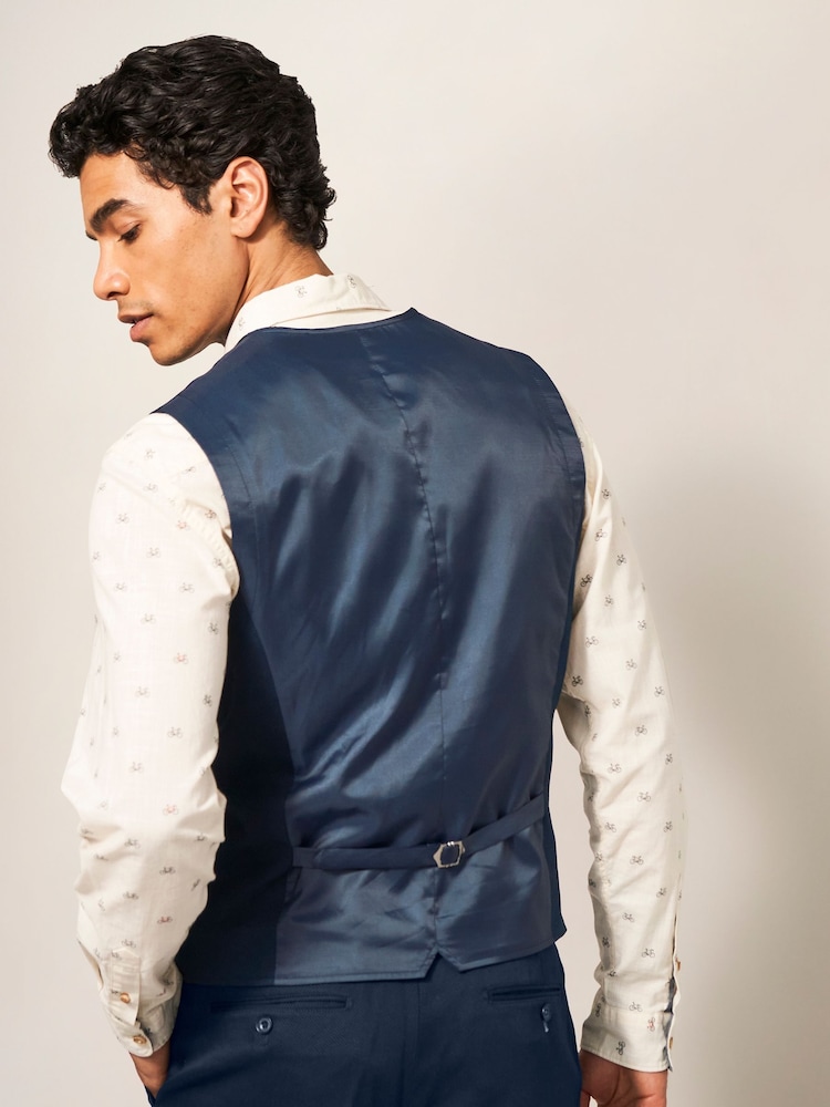 White Stuff Blue York Waistcoat - Image 2 of 7