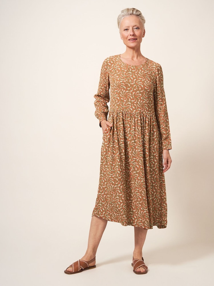 White Stuff Brown Elisa Dress - Image 1 of 5