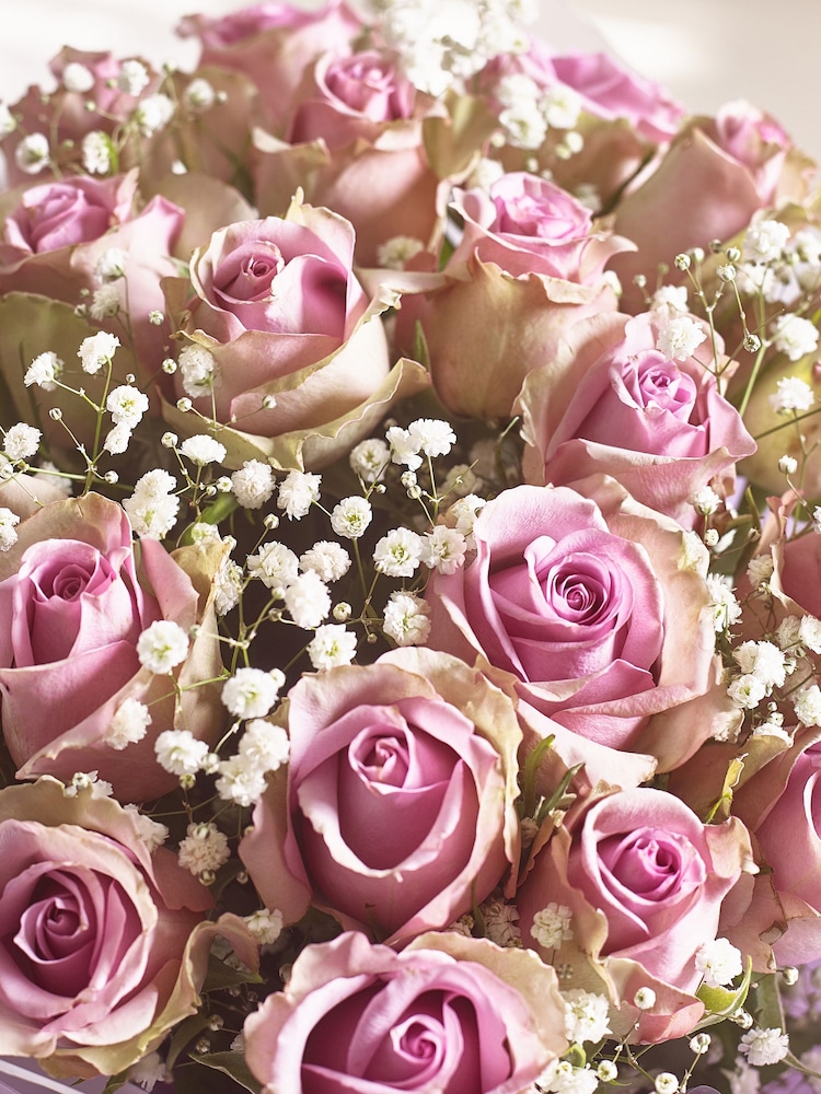 Lipsy Multi Rose Fresh Flower Bouquet in Gift Bag - Image 3 of 3