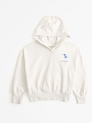 Abercrombie & Fitch Holiday Weißer Hoodie mit Grafik auf der Rückseite - Bild 1 von 1