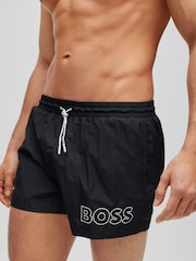 BOSS Black Mooneye Swim Shorts - Image 3 of 4