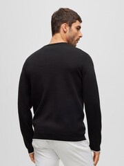 BOSS Black Rallo Crew Neck Cotton Jumper - Image 1 of 5